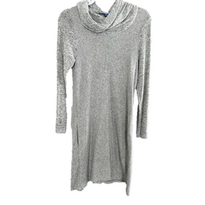 Apt. 9 Sweater Dress Knitted‎ Long Sleeve Cowl Neck Pockets Heatehr Gray Small